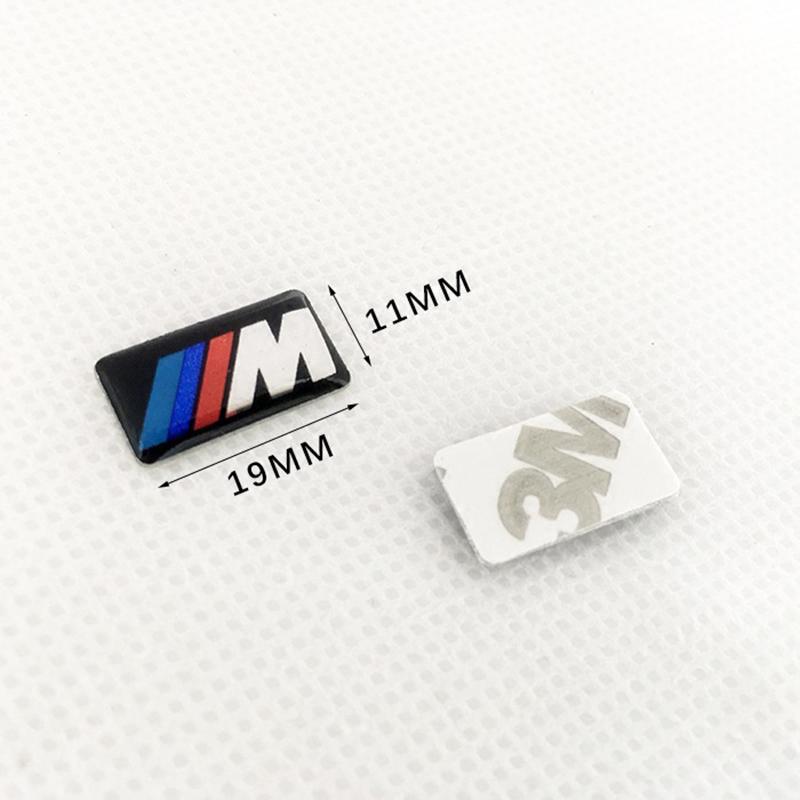 4pcs 16mm 17mm 19mm Logo M Emblem Steering Wheel Badge Rims Sticker For BMW E39 E46 E36 E87 E60 E90 F30 F20 X3 X5 X6 Accessories