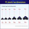 Pneumatic Plastic Quick Connector Y/T-type, Push-in Air Hose Fitting (PE: 4/6/8/10/12/14/16)
