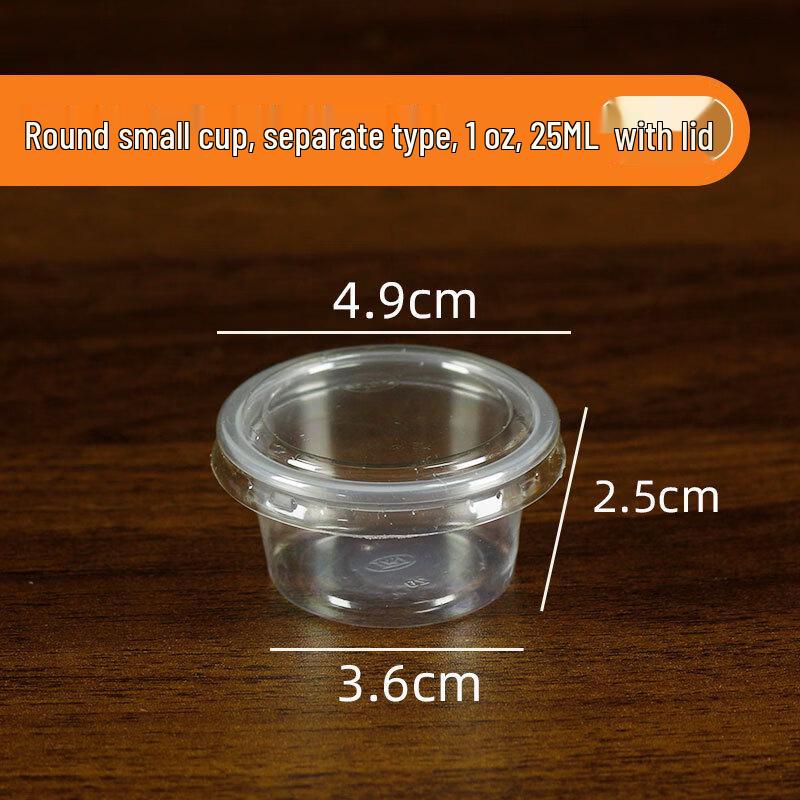 Disposable Round Sauce Container with Lid