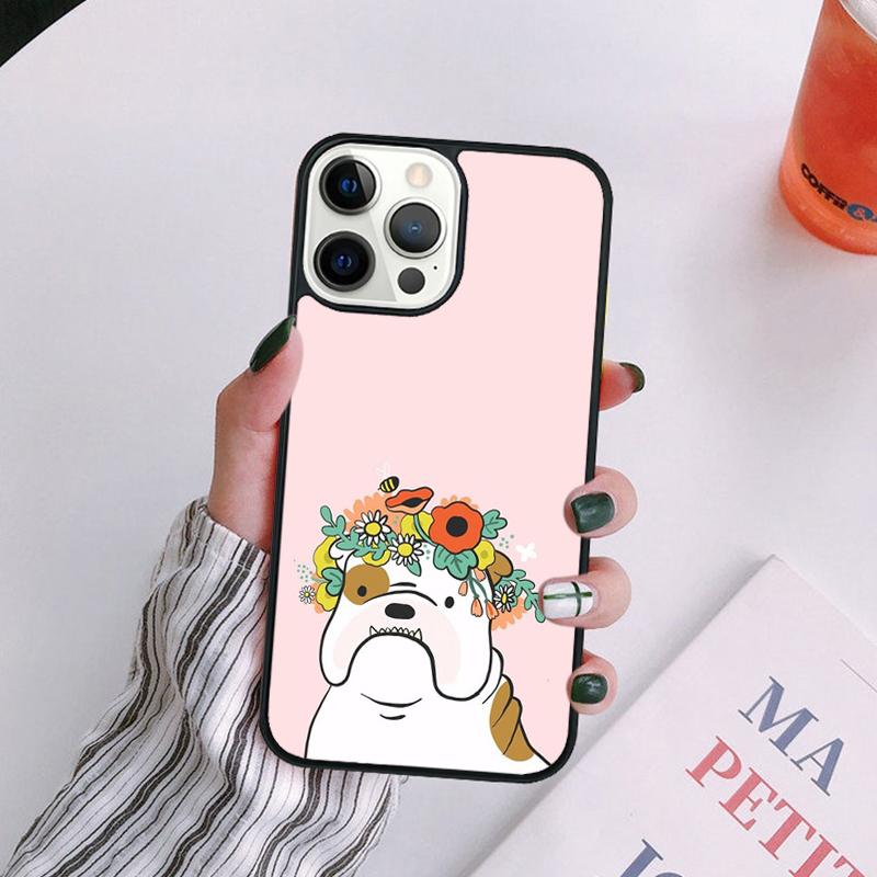 

Lazy english bulldog cute dog Phone Case For iPhone 17 Air 14 13 12 16Pro Max 15 Plus Cover Shell Max coque iPhone 17Air