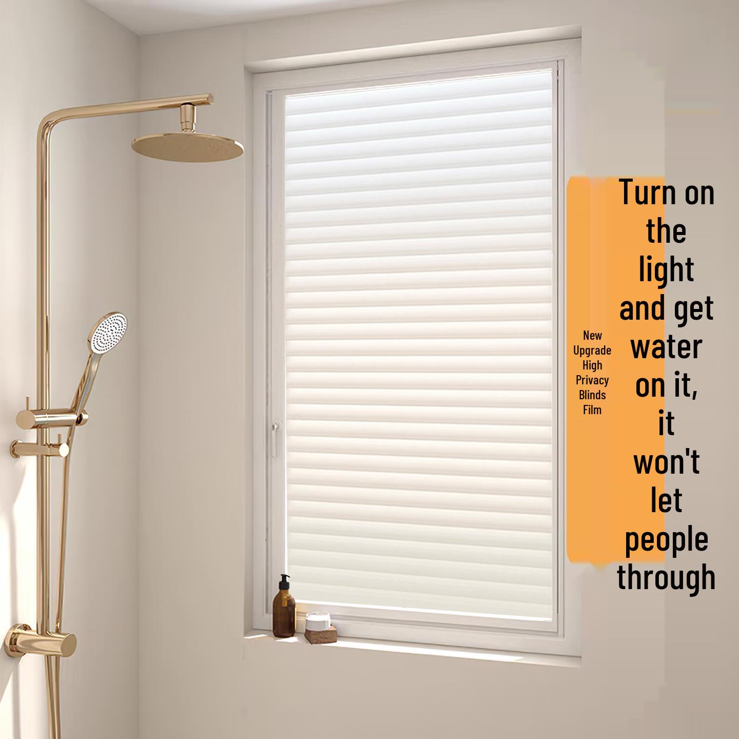 

Матовая светопропускающая оконная пленка для ванной комнаты, обеспечивающая конфиденциальность - Непрозрачная наклейка 20CM x 1M