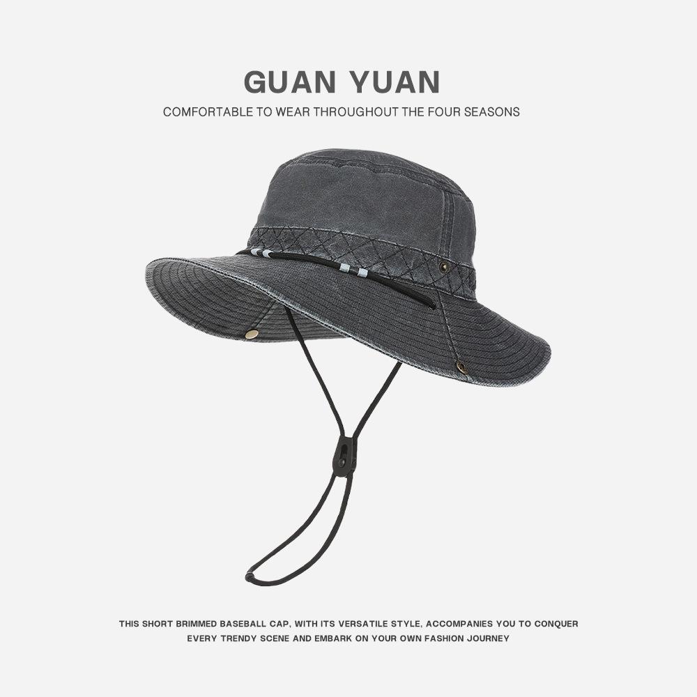 Men's Quick-Dry Color Block Sun Hat, UPF Sun Protection, Waterproof & Breathable; Ideal for Spring/Summer Outdoor Hiking & Sports.