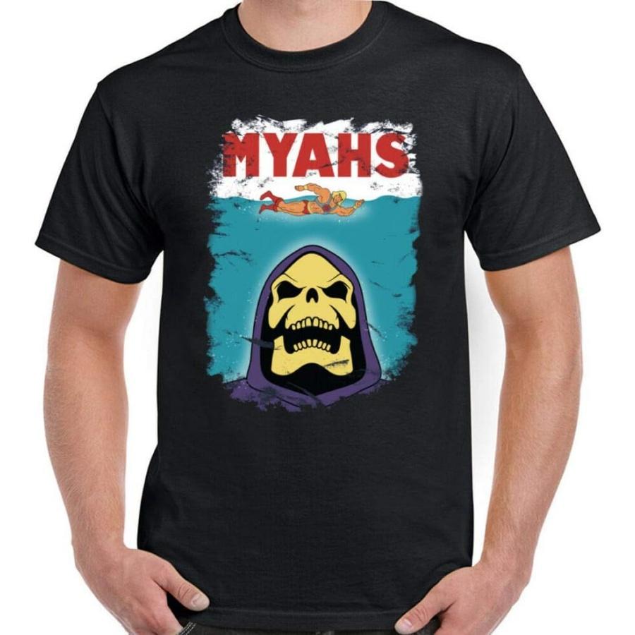 He Man T-Shirt Gym Myahs Mens Funny Parody Skeletor 80 S Movie Film Top, Black, X-Large S