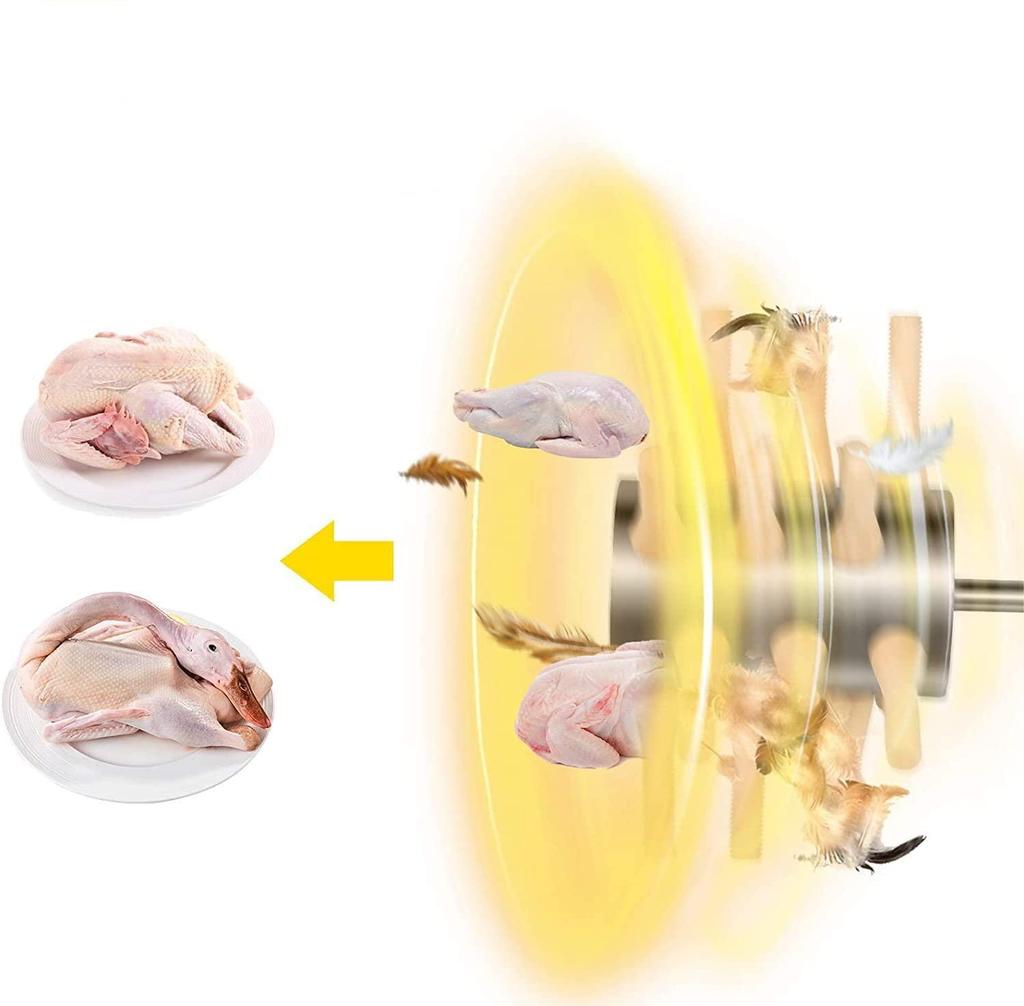 Electric Poultry Plucker: Stainless Steel Semi-Automatic Defeathering Machine for Chickens, Ducks, and Geese.