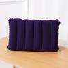 Inflatable Pillow Ultra Soft Flocked PVC Ergonomic Neck Support Foldable for Airplane Travel Camping Hiking