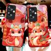 New Cartoon Snake For Oppo A79 5G 58 78 74 60 4G Reno 11F Realme GT 6 11 Note 50 10 C55 X2 Tempered Glass Black Phone Case