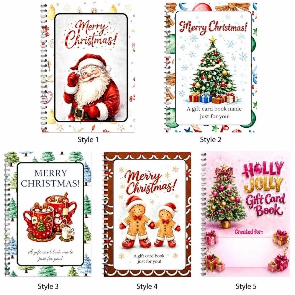 Booklet Format Gift Card Book Christmas Theme Gift Card Organizer Teens