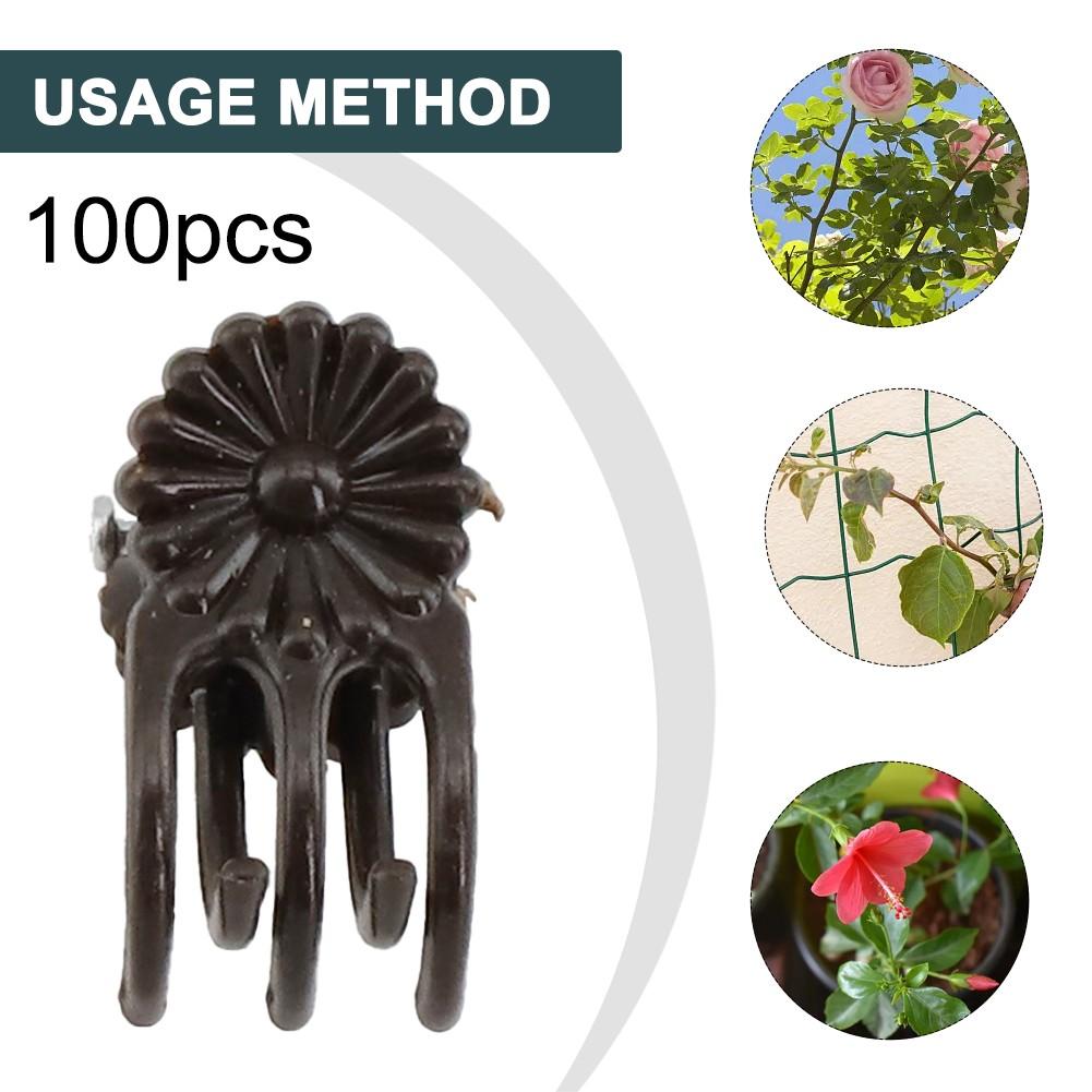 Flower Support Clamp Orchid Clips Climbing Vine Stem Clasp