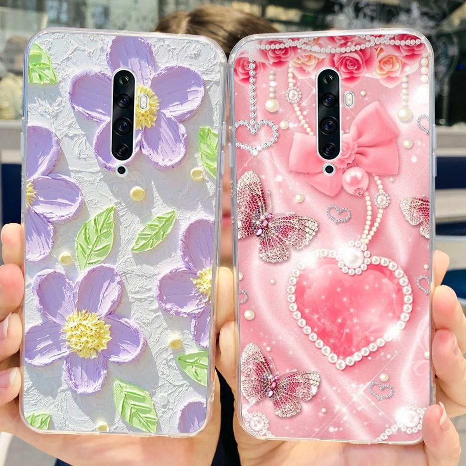 For Oppo Reno 2 2F 2Z Case Luxury Painted Cover Clear Silicone Phone Case For Oppo Reno2 F Reno 2Z Reno2 Reno2F Reno2Z Soft Bags