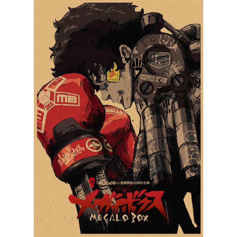 Free Shipping Japanese Mecha Boxing Anime Retro Wall Poster