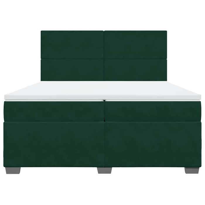 Maison Exclusive - Sommier à lattes de lit et matelas Vert foncé 200x200cm Velours
