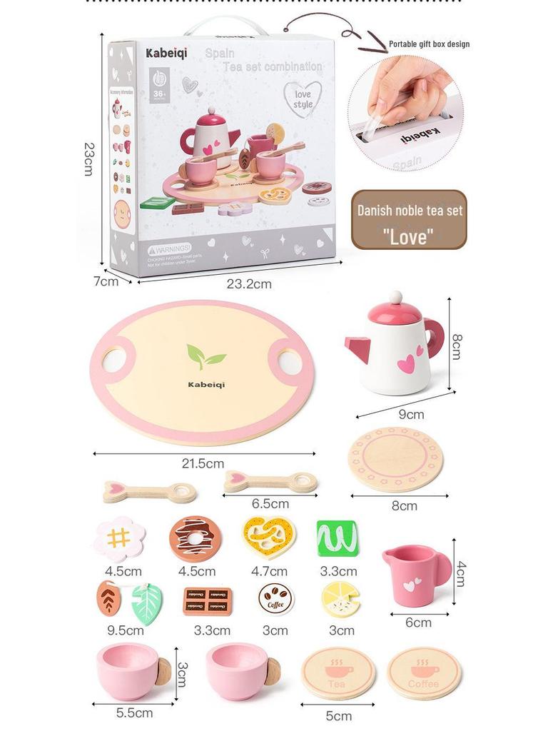 Nordic Tea Party Toy Set for Kids: Teapot, Cups & More – Perfect for Pretend Play and Birthday Gifts