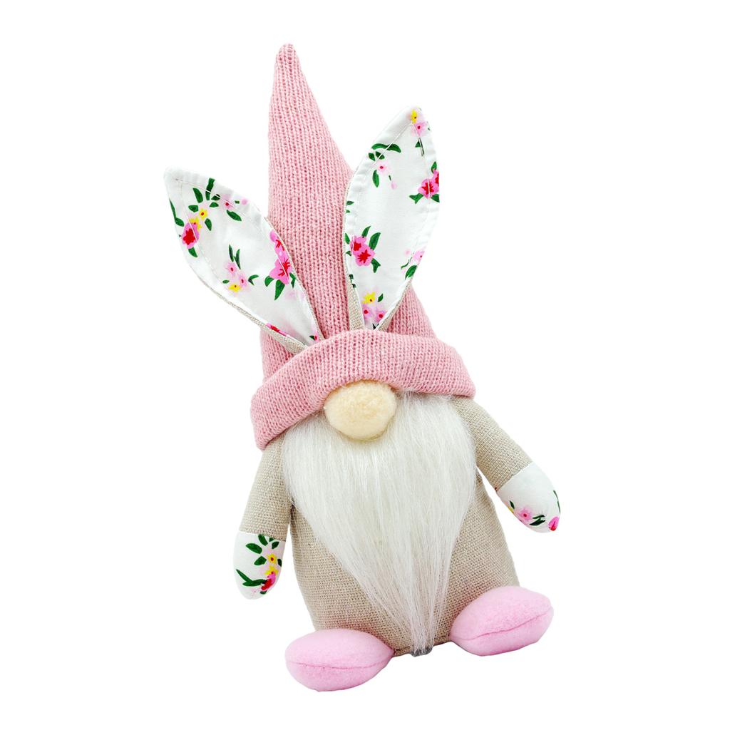 Festival Handmade Rabbit Bunnies Gnomes Dwarf Elf Plush Dolls Easters Decoration for Tabletop and Book Shelf Display