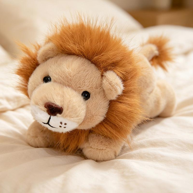 25cm Bosdier Pluche Cartoon Speelgoed Gevuld Mammoet Olifant Kaap Buffel Otter Leeuw Zwart Gezicht Lam Pop Kalmerend 25cm