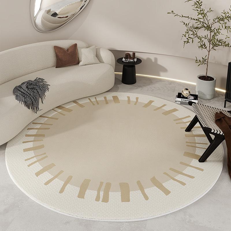 Κυκλικό Χαλί Εύκολο στη Συντήρηση Σαλονιού Κυκλικό Πατάκι Τραπεζιού Καφέ, Υπνοδωματίου Ανθεκτικό στη Βρωμιά Χαλί Κρεβατοκάμαρας