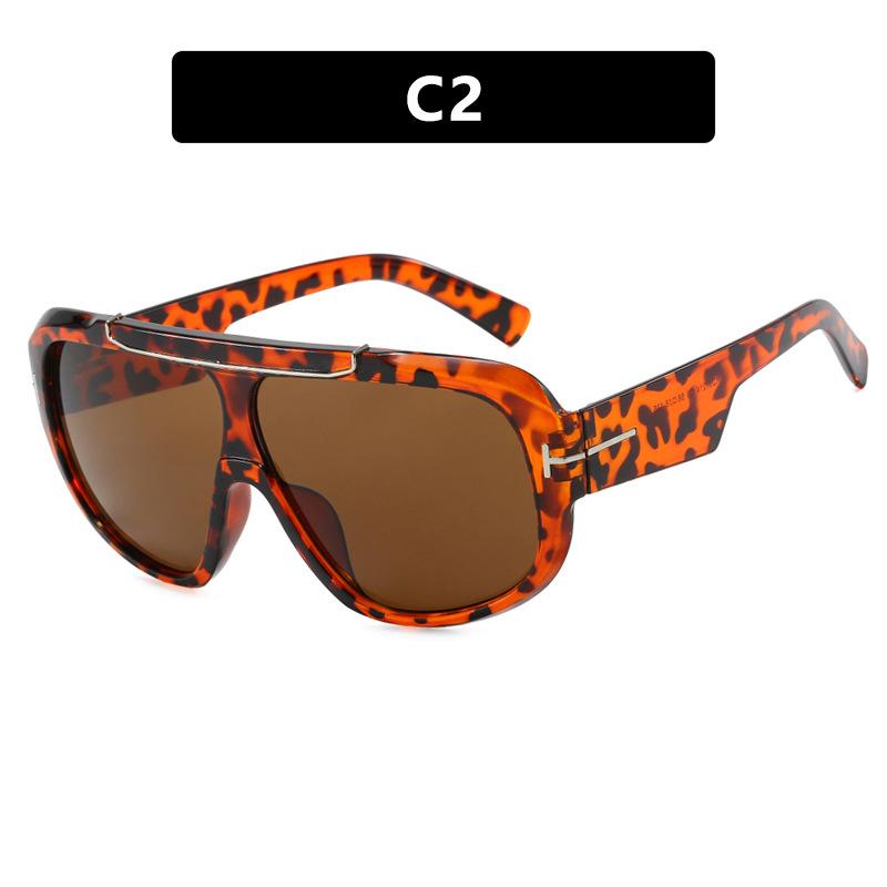 Large Frame Personalized One-Piece Sunglasses Outdoor Windproof Sunglasses Trendy Sunglasses Women