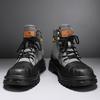 Men's Anti-Collision Shell Toe Martin Boots - Canvas Work Boots for Autumn/Winter 2023
