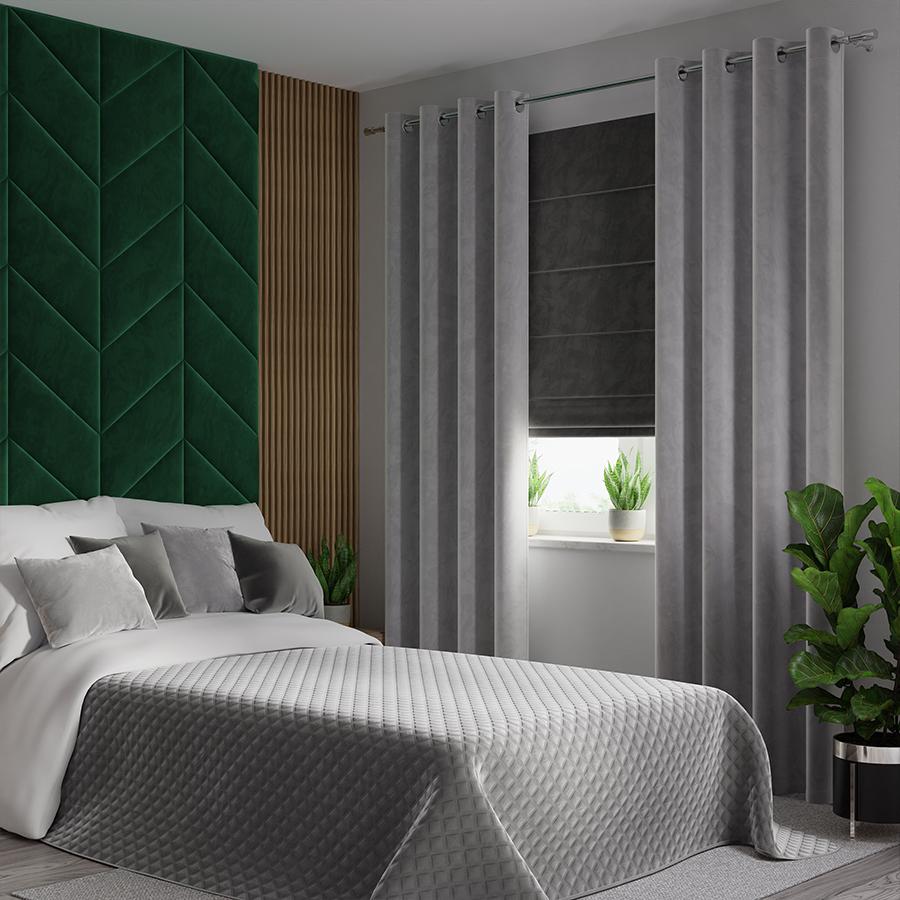 VELVI Quilted Bedspread - Deep Anthracite - 170x210 cm