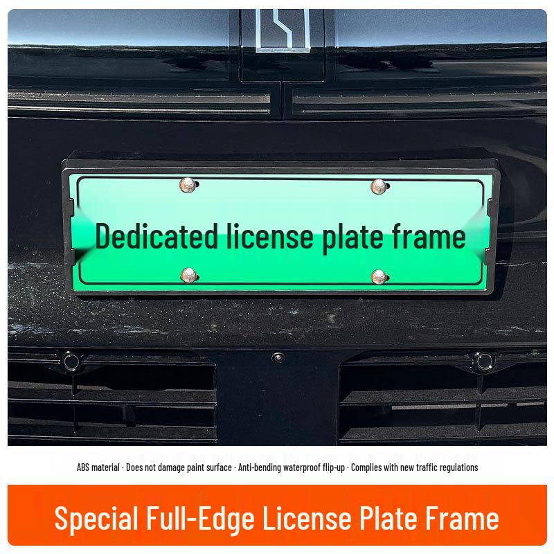 ZEEKR 7X 2026 New Regulation Full Edge Green License Plate Frame for New Energy Vehicles
