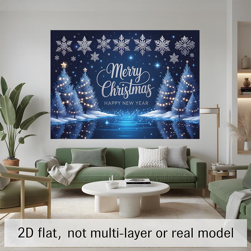 1 Pezzo A Piatto 2D Con Uno Sfondo Decorativo Decorazioni Sfondo Invernale Per Studio Fotografico Photo Booth Festa di Natale
