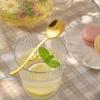 Kitchen Dining Accessory Tulip Shaped Stainless Steel Spoon, Long Handle Coffee Ice Cream Dishwasher Safe Spoon Dessert Serving with Hanging