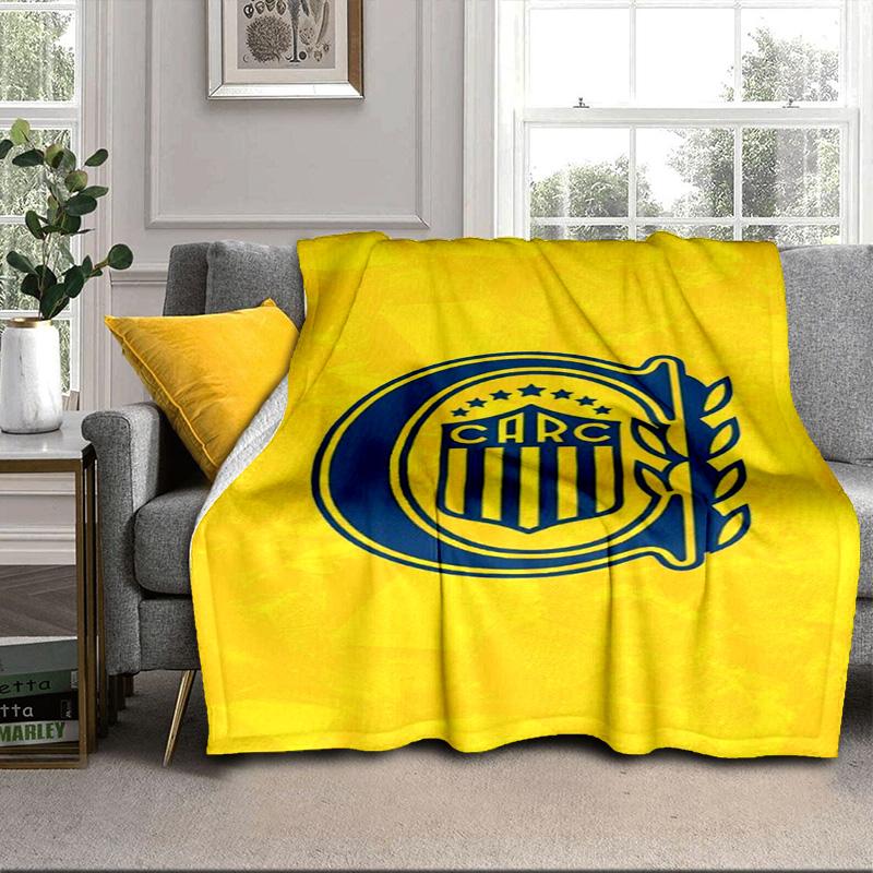 Rosario Central Crest Portable Blanket/Soft Blanket Bedding Blanket Suitable for Travel Camping Living Rooms Offices Sofas Fan Gifts