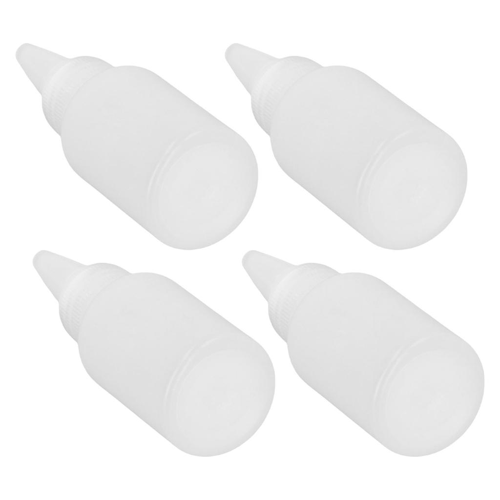 100 Pcs Plastic Squeeze Bottle 30ml Small Translucent Liquid Dispensing Bottle with Scale for Travel Picnic Arts