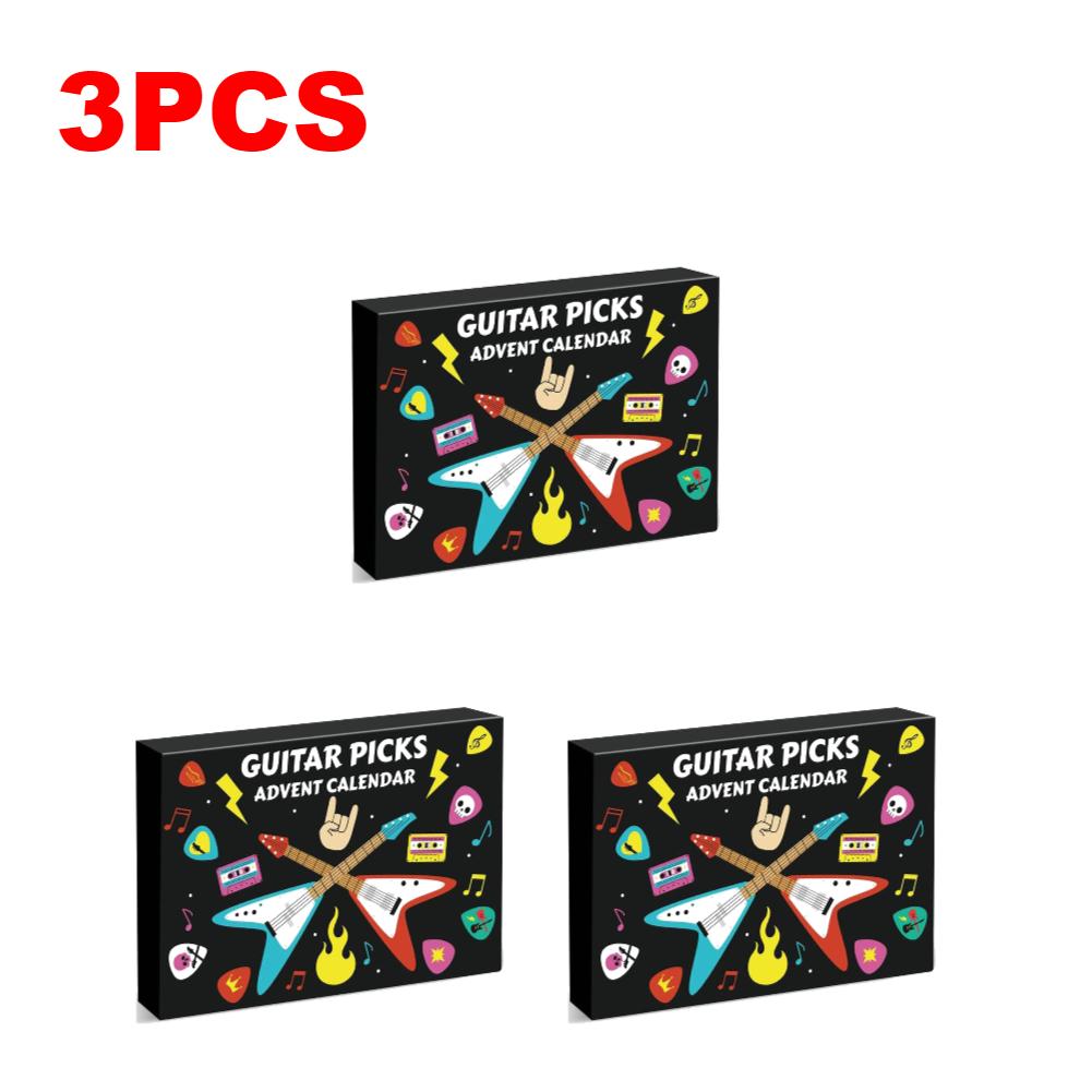 1-3PCS Christmas Advent Calendar Guitar Picks 24 Days Countdown Gift 2025 with 20 Guitar Picks 2 Oud Picks Holder Holiday Decor