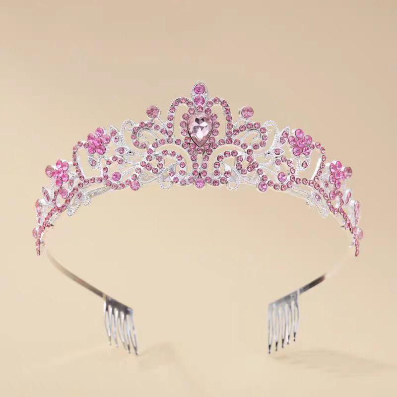 

Baroque Exquisite Crown Bridal Crown Tiara Hair Accessories Popular Princess Hair Comb Crown Tiara Shoulder Straps