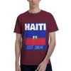 Haiti EST 1804 Independence Haitian Flag Merch 100 Cotton TShirt Mens Oversized T Shirts Men Crew Neck Short Sleeve S6XL