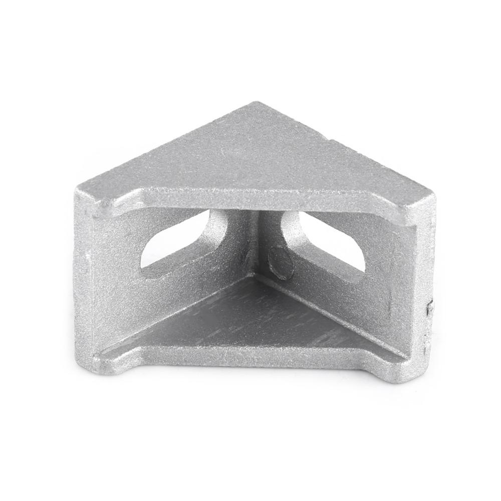 10pcs 2 Hole Aluminum Corner Bracket Durable Right Angle Bracket  For Standard 8mm Slot