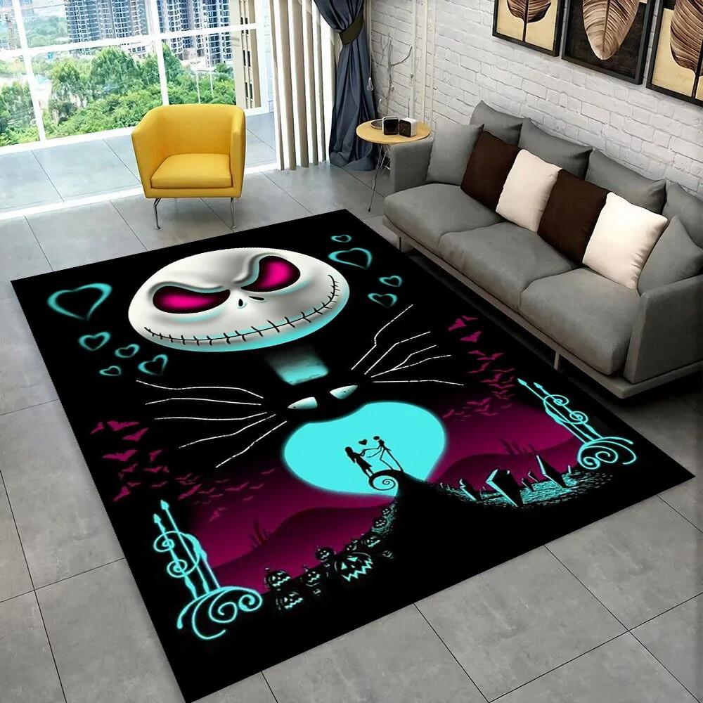 2025 New Christmas Cartoon The Nightmare Before Gift Carpet Rug for Bedroom Living Room Home Sofa Decoration,kid Decor Floor Mat