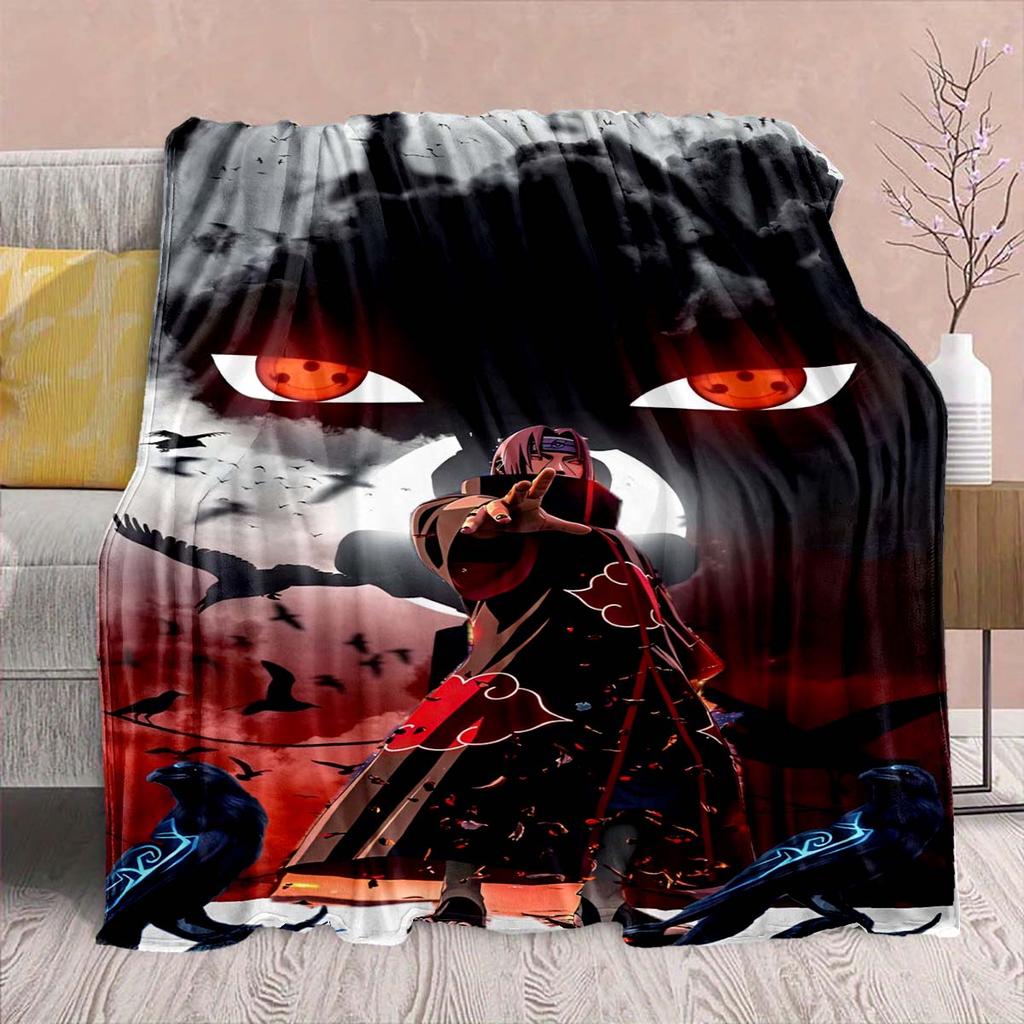 Naruto Anime Flannel Blanket - Soft Warm Perfect for Sofa, Bedding Camping Travel Office Home Decor -QJY