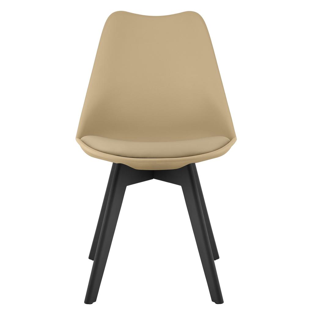 MARK chair - dark beige / black legs x 2