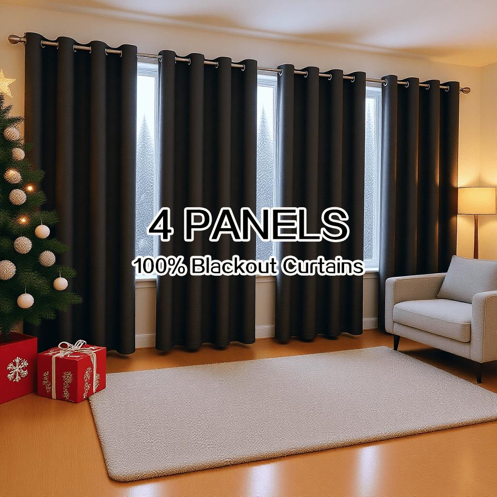 100% Blackout Curtains Heat Insulation Noise Reduction Privacy Protection Thermal Insulated Curtains Soundproof Curtains Light Blocking Curtains