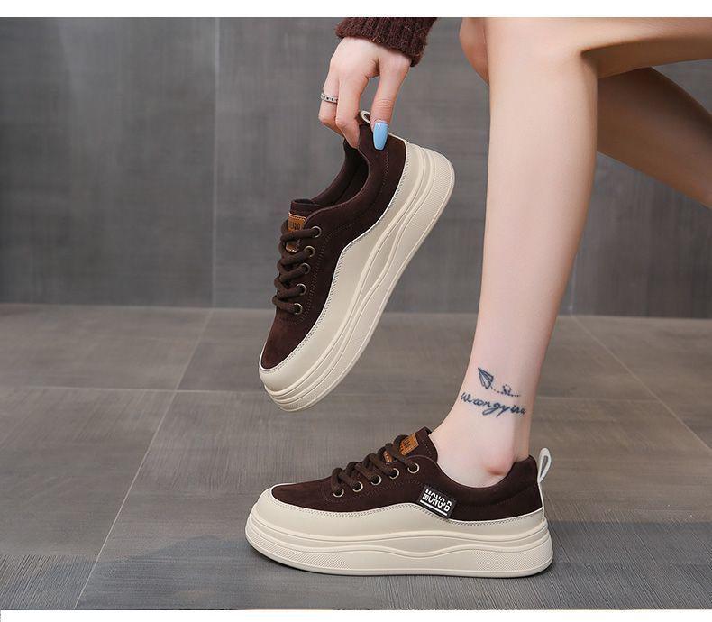 Retro Bílé Dámské Jarní/Podzimní Ležérní Boty | Všestranné Ploché Sportovní Tenisky