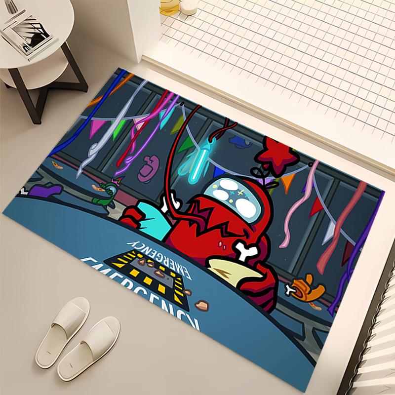 Among Us Print Area Rug - Soft,Washable Non-Slip Indoor Mat,Living Room,Home Office Decorative Rug