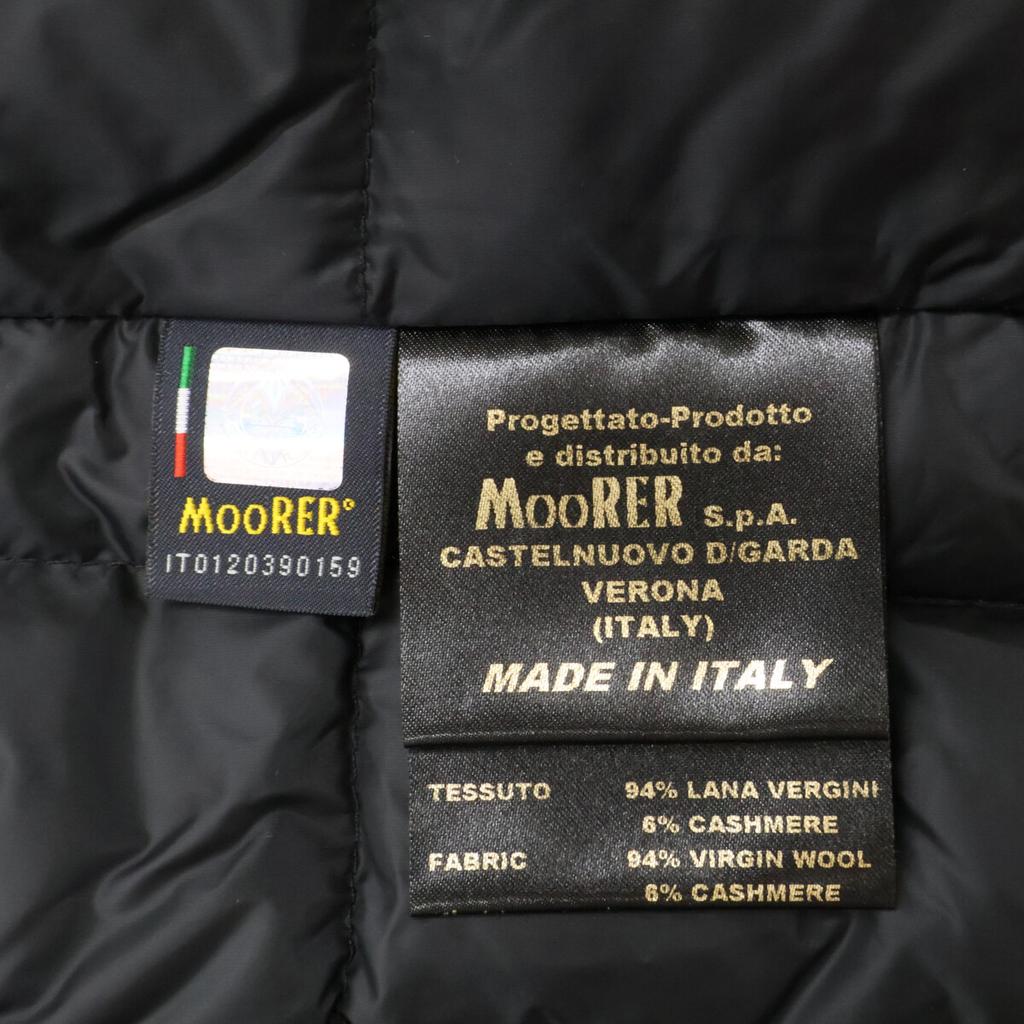 MOORER CASTELNUOVO D/GARDA Daunenmantel aus Kaschmirmischung Mantel 52 schwarzGebraucht