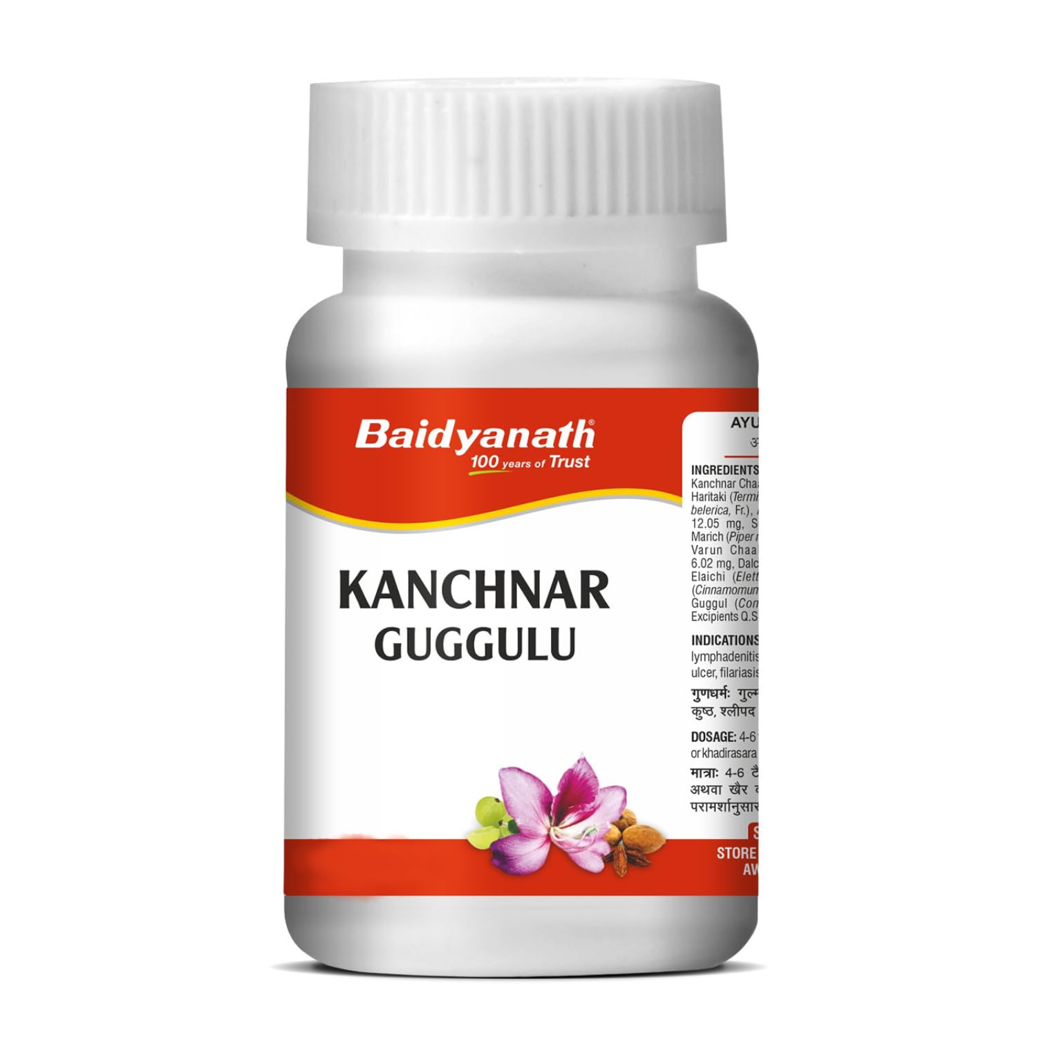

Baidyanath Kanchnar Guggulu Ayurvedic Tablets For Hormonal Balance, Joint Health And Detox Support – 160 Tablets Herbal Supplement