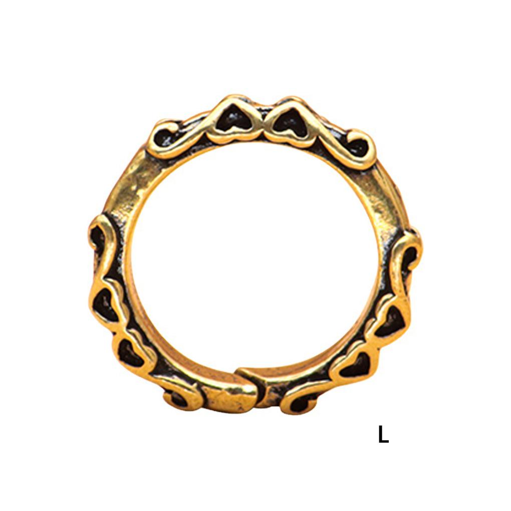 Women Vintage Ring Exquisite Dressing Decors Hand Ornament Ladies Brass Rings Gifts Fingers Decor Festival Gift