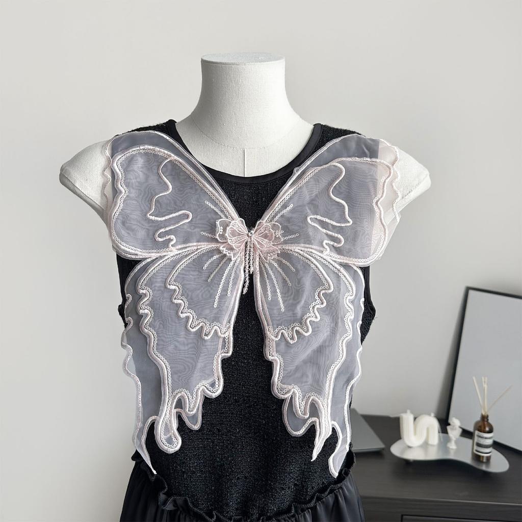Organza Butterfly Applique Garment Decoration Sewing On Accessories for Stage Performers Gowns Bridal Wear And Costume