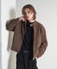 Sperone Nubuck China Collar Curved Blouson (Brown)