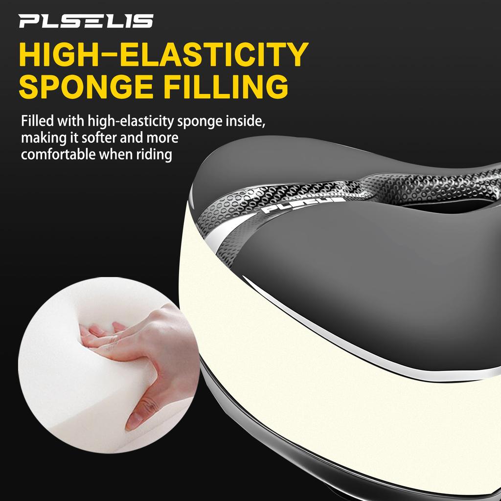 Plselis Bicycle Saddle With Two Cushioning Balls Is Soft, Comfortable, Widened, Thickened And Lightweight. 630G Seat Bow 7*7