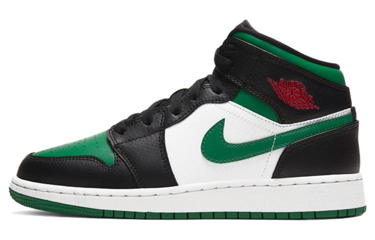 Jordan 1 Mid Green Toe GS 554725-067 36