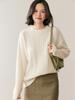 Women's Cashmere Knit Base Layer: Autumn & Winter Solid Color Round Neck, Long Sleeve, Versatile & Comfortable