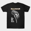 Herren Schwarzes Print-T-Shirt Halloween, John Carpenter, Michael Myers No-Cut Transferpapier Druck Baumwoll-T-Shirt