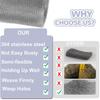 3 metry - 15 metrů výplň ze síťoviny, zarážka mezer z nerezové oceli, snadné použití, flexibilní a elastická látka, hardware, DIY sada