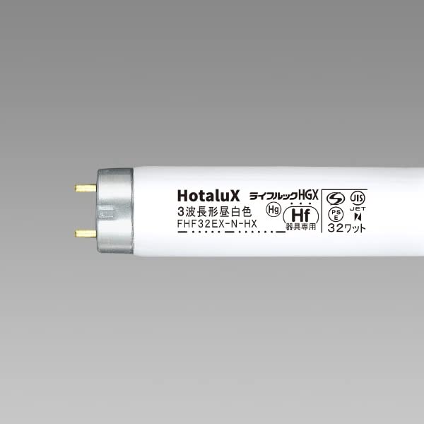 

HotaluX Three-Wave Hf Fluorescent Lamp, Daylight White, Straight Tube Glow Starter Type, 32W, Pack of 10, FHF32EX-N-HX2-10P