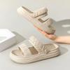 Woman Slippers Round Toe Summer Open Low Heel Indoor Sandals Outside Slides Green Height Shoes for Women 2024 New Fashion B Sale