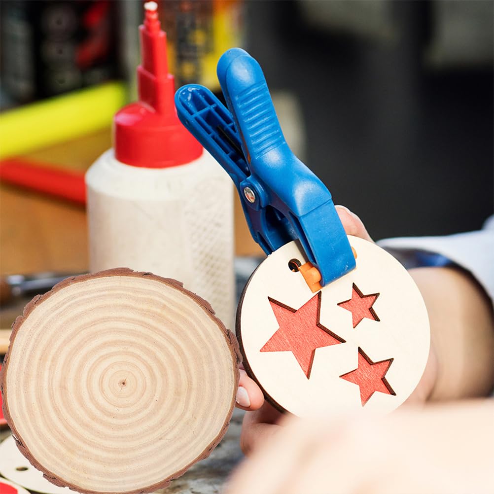 LIOOBO Drawing Blank Board Wood Rounds Unfinished Log Slices Round Cutout Crafts Wood Circles Wood Slice Centerpieces Blank Wood Chips Wood Cutouts